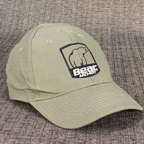 Bear ARCHERY Hat - Trophy Ridge OLIVE Green Bowhunting React Pro Cap ripstop - Picture 1 of 5